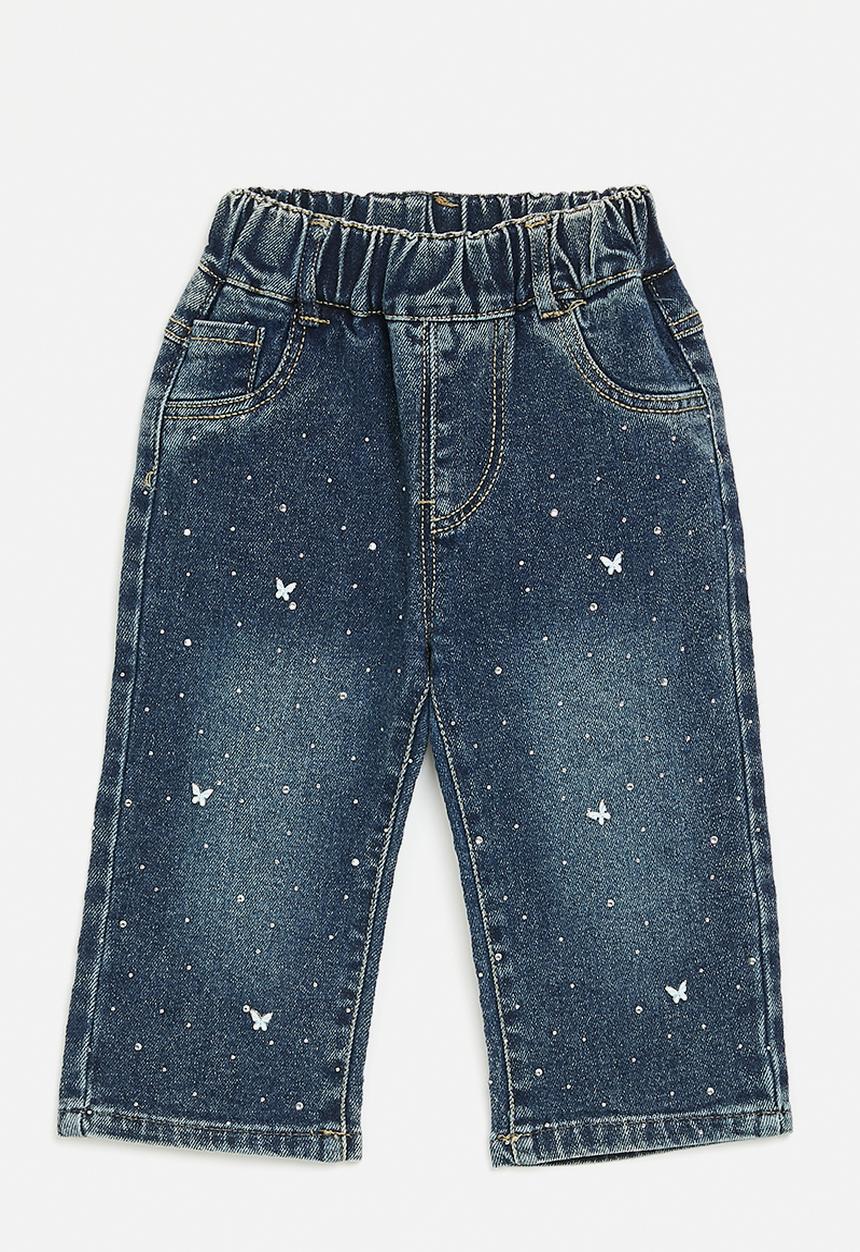 Pop Candy - Rhinestone denim jeans - blue