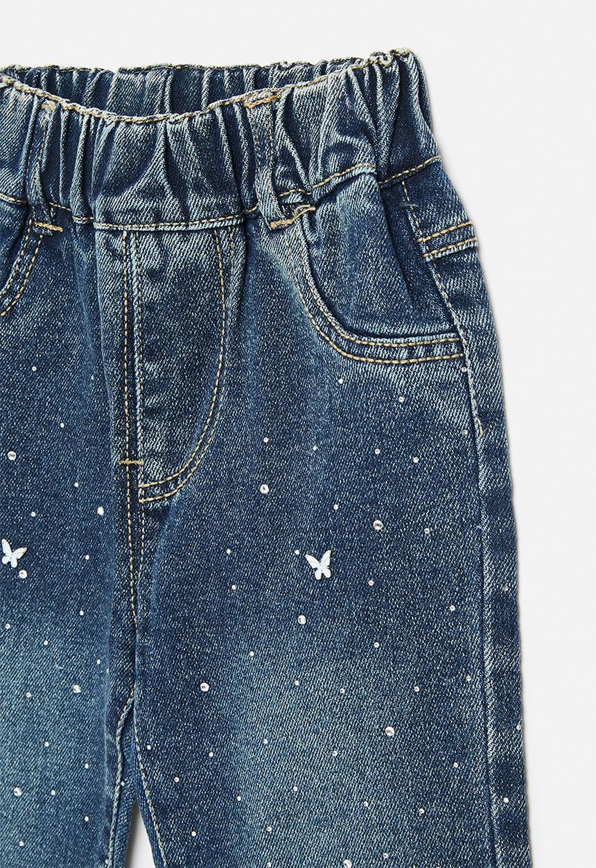 Pop Candy - Rhinestone denim jeans - blue