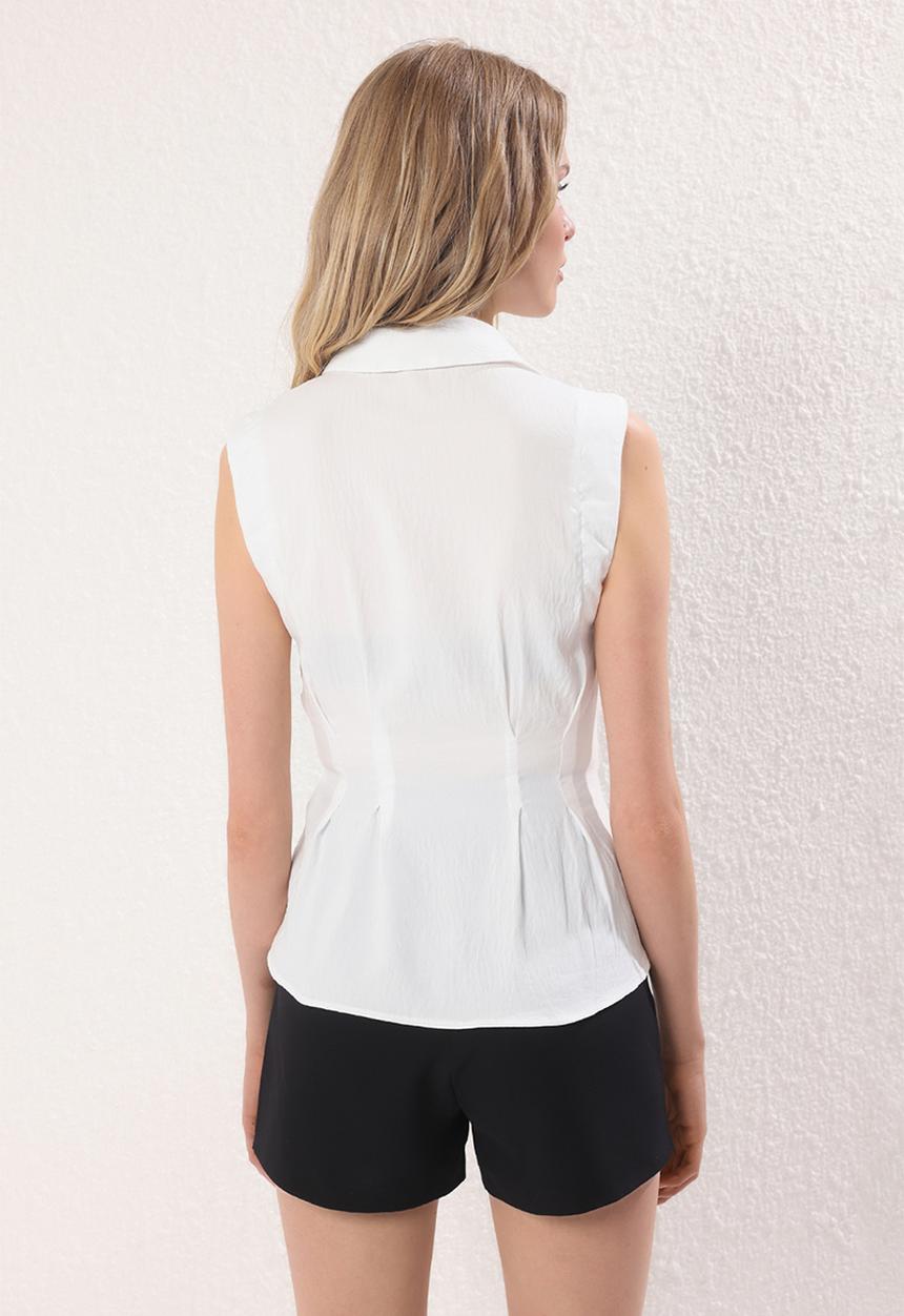 Trendyol - Textured Fitted Shirt - White