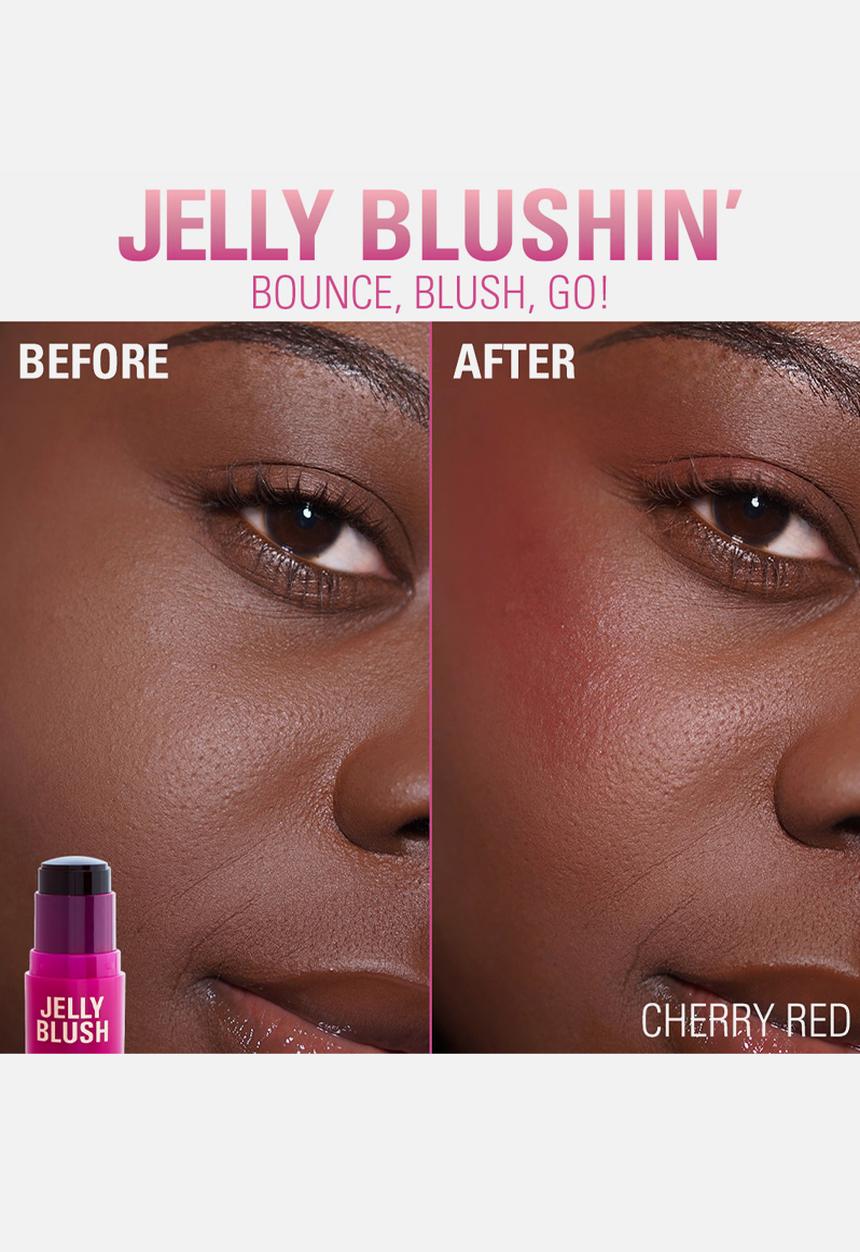 Revolution - Jelly Blush Stick Lip and Cheek Stain Cherry Red - Cherry Red