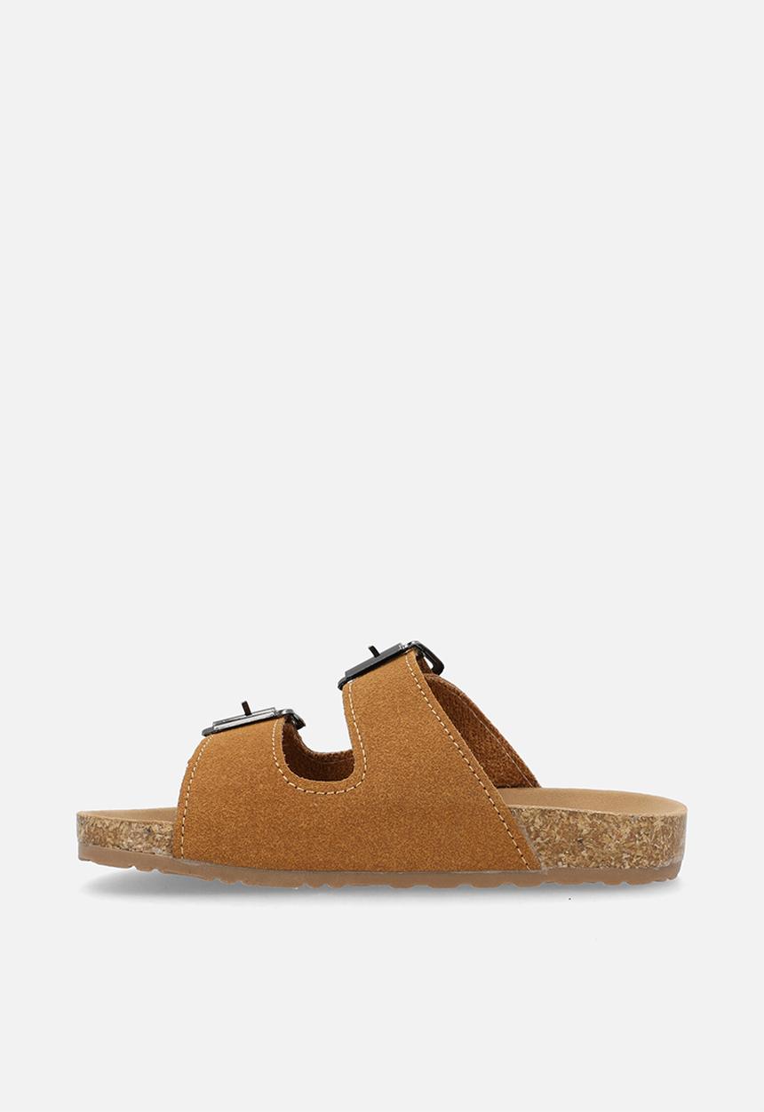 Pop Candy - Platform  twin strap sandals- brown