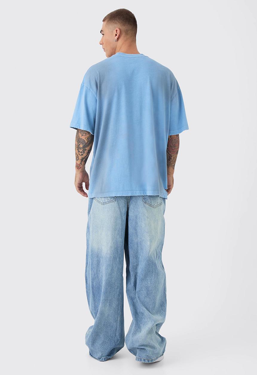 boohooMAN - Parachute Rigid Jean in Antique Blue - Antique Blue