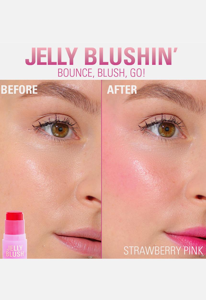 Revolution - Jelly Blush Stick Lip and Cheek Stain Strawberry Pink - Strawberry Pink