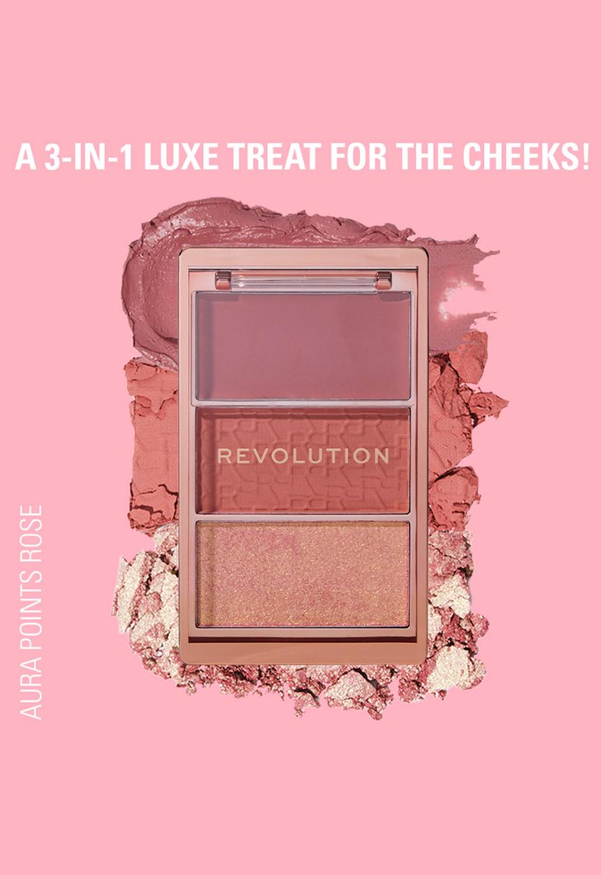 Revolution - Blush Icon Palette Aura Points Rose - Aura Points Rose