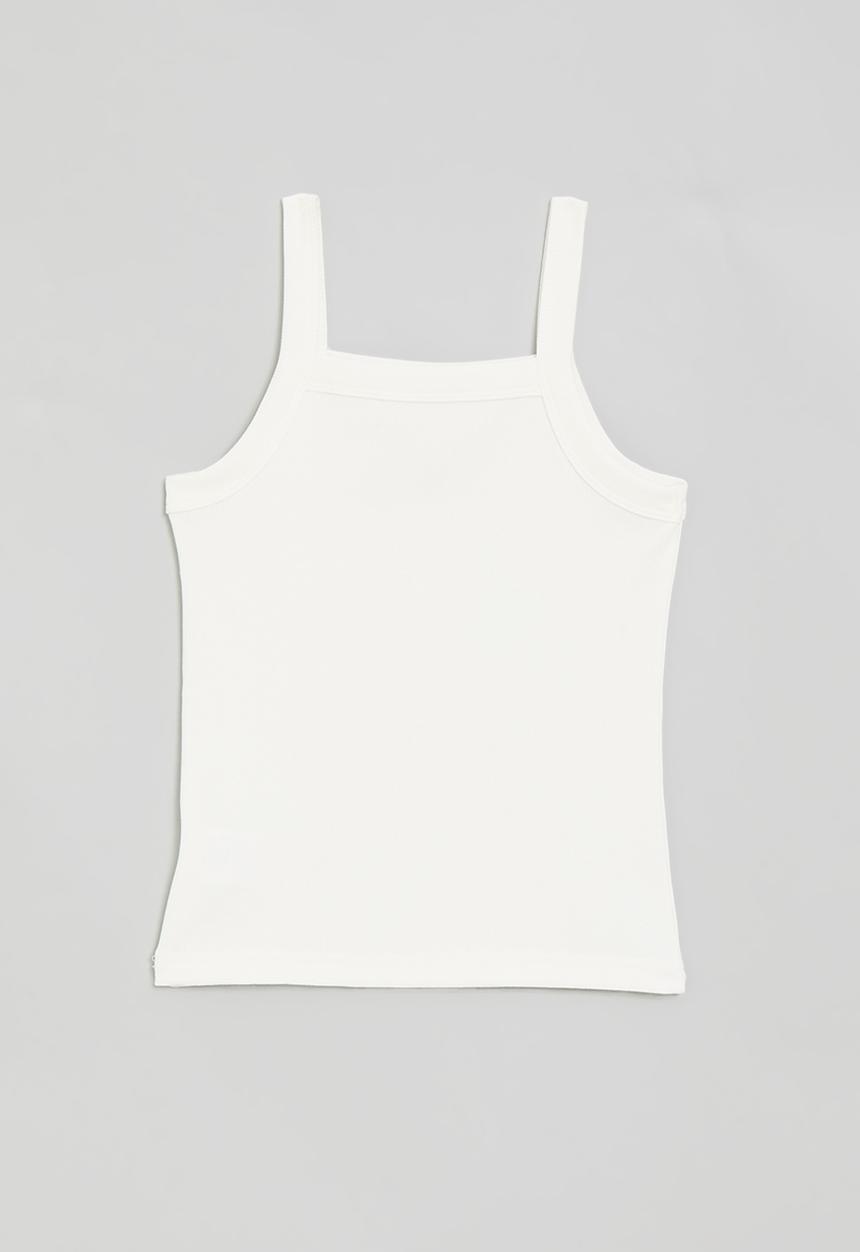 Pop Candy - Square neck tank top - white