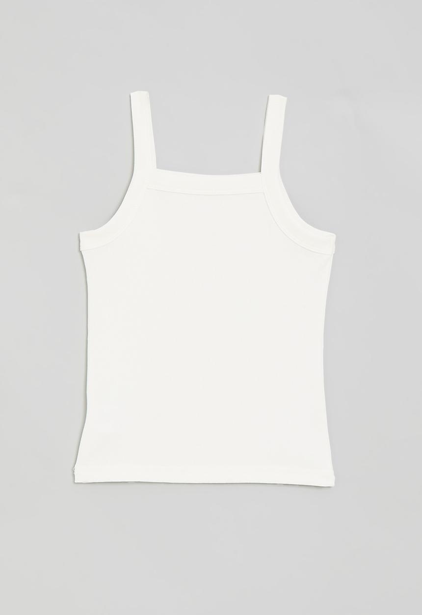 Pop Candy - Square neck tank top - white