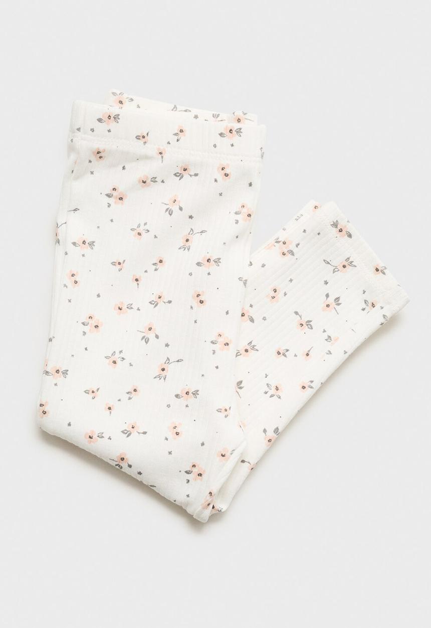 MANGO - Leggings floral - natural