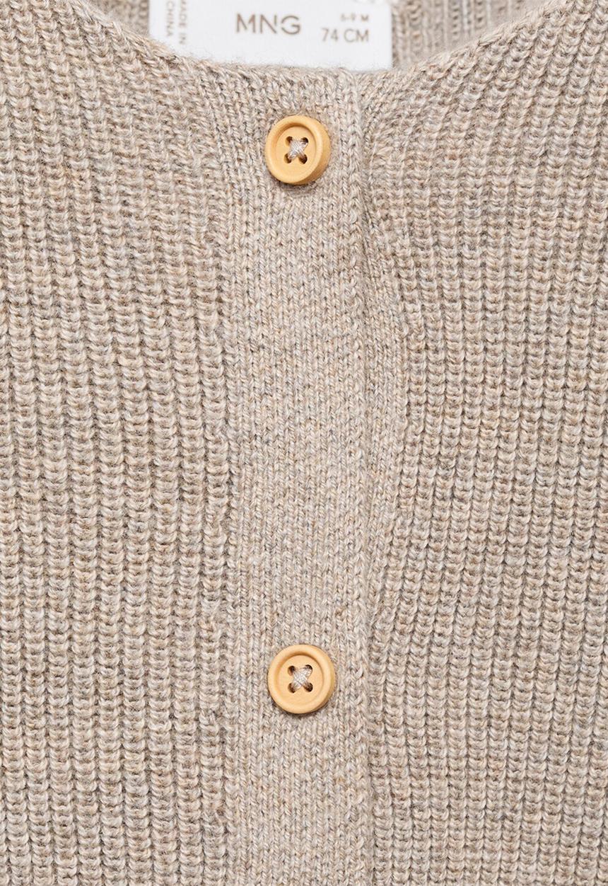 MANGO - Cardigan chesterc - light beige