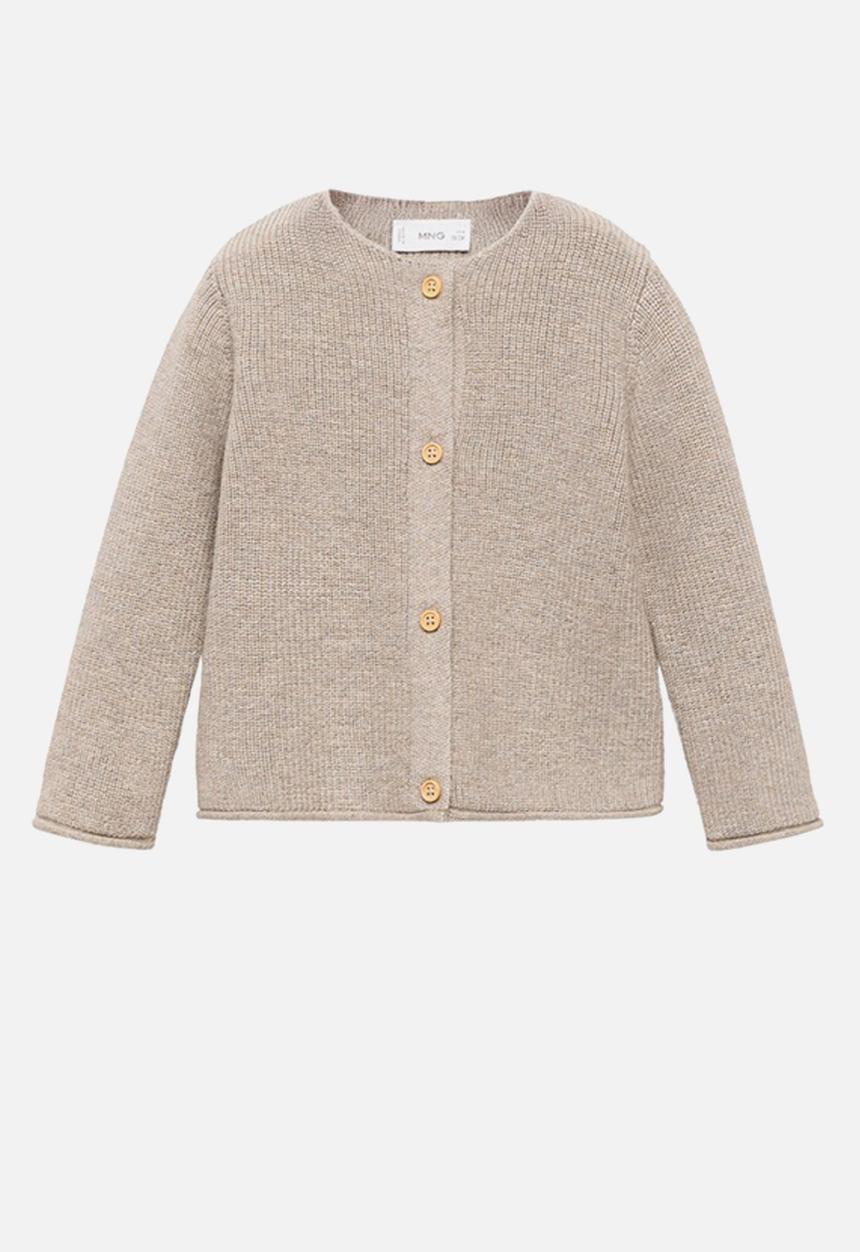 MANGO - Cardigan chesterc - light beige