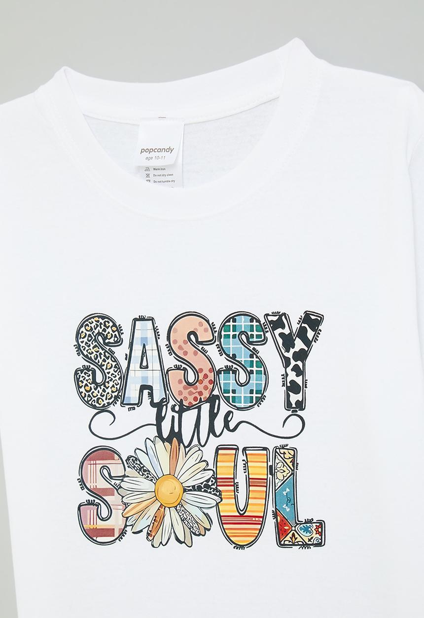 Pop Candy - Slogan tee - white/sassy soul