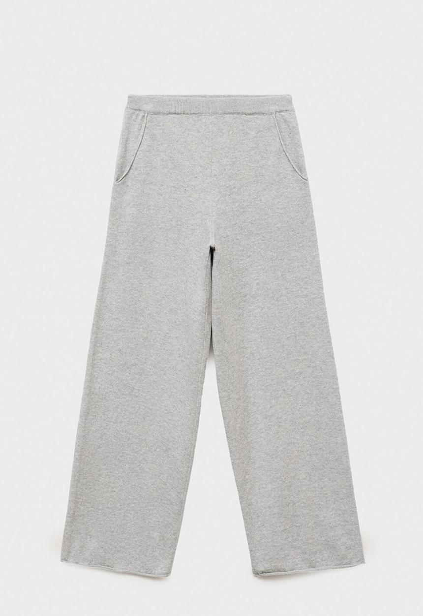 MANGO - Trousers megan - light pastel grey