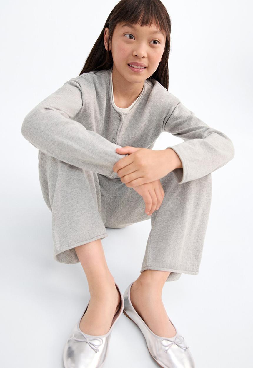 MANGO - Trousers megan - light pastel grey