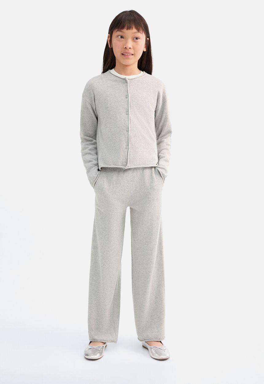 MANGO - Trousers megan - light pastel grey