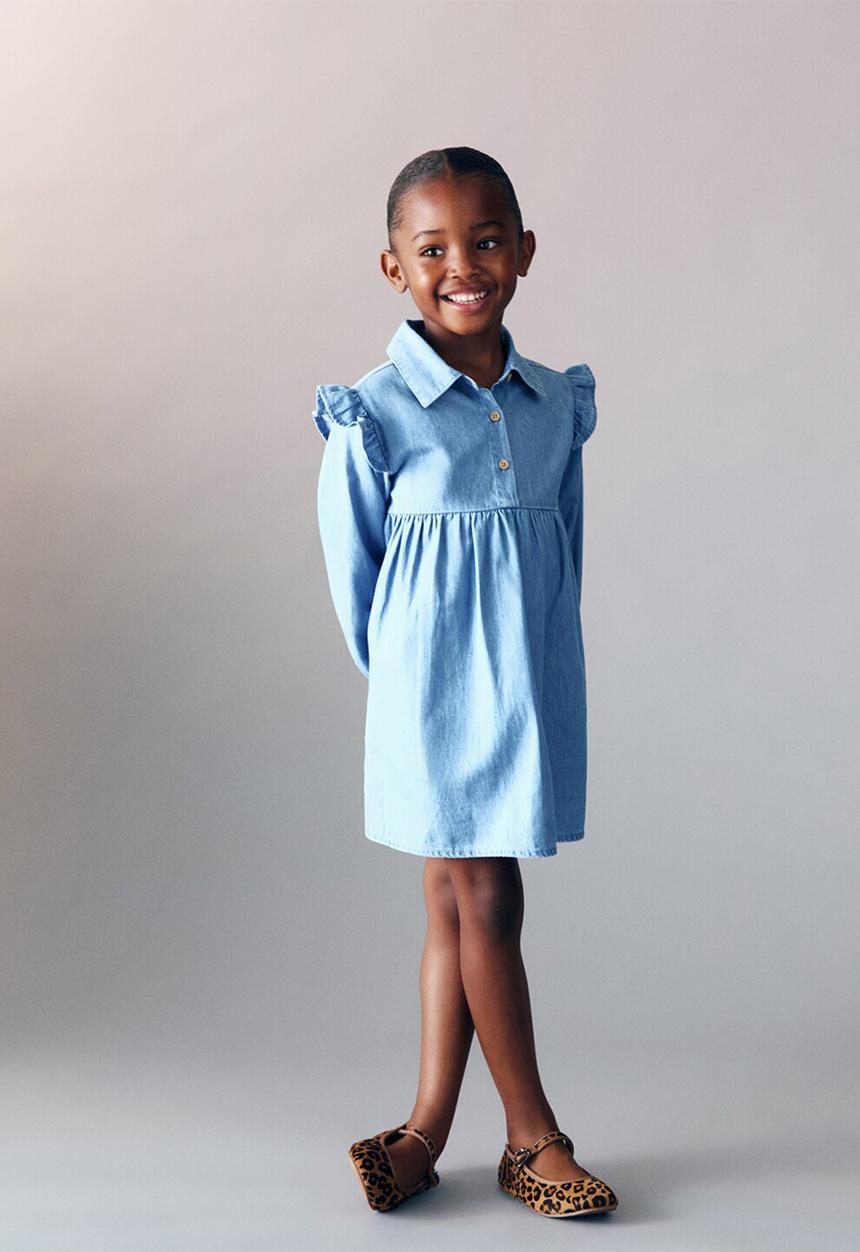 MANGO - Dress simona - open blue