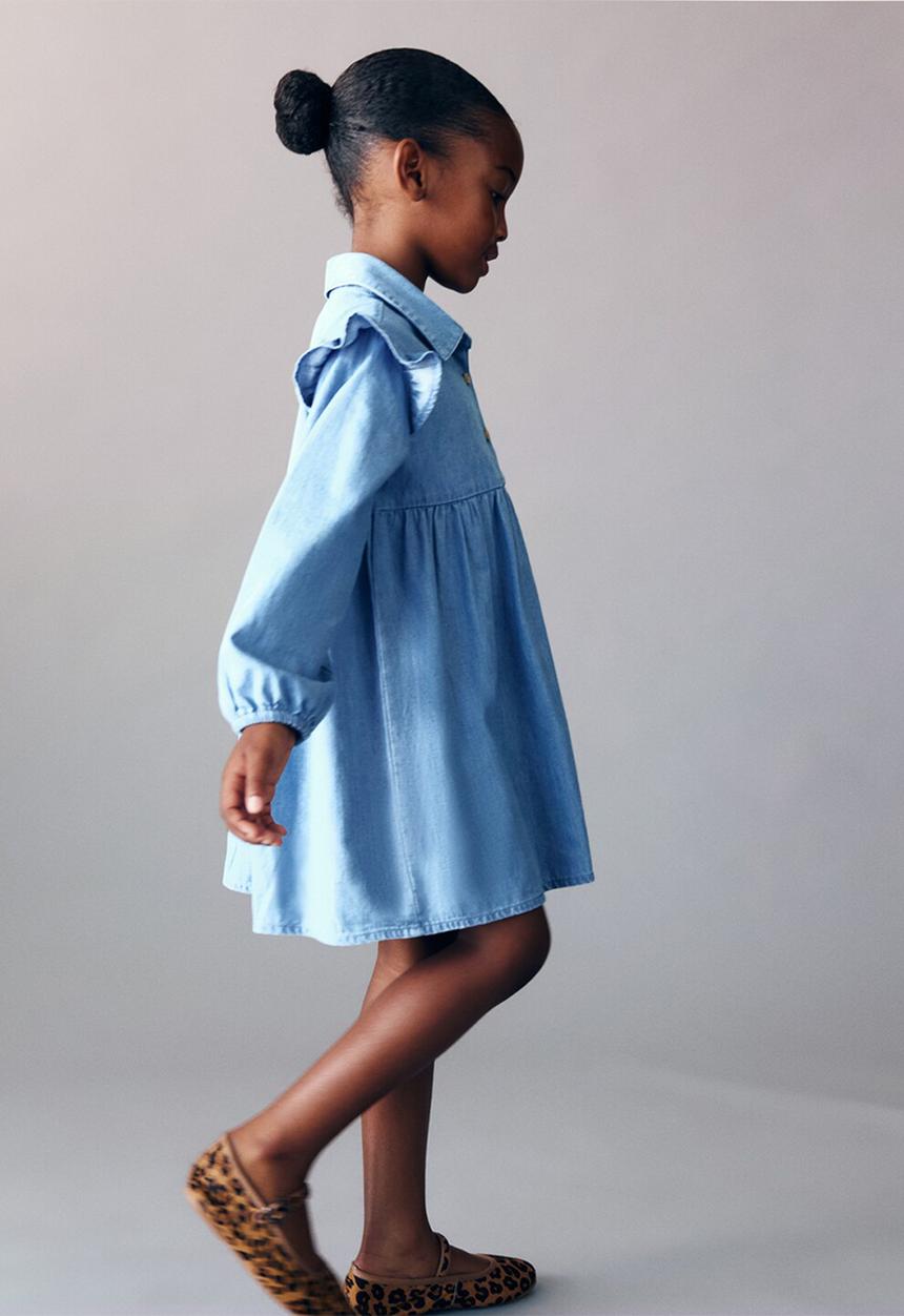 MANGO - Dress simona - open blue