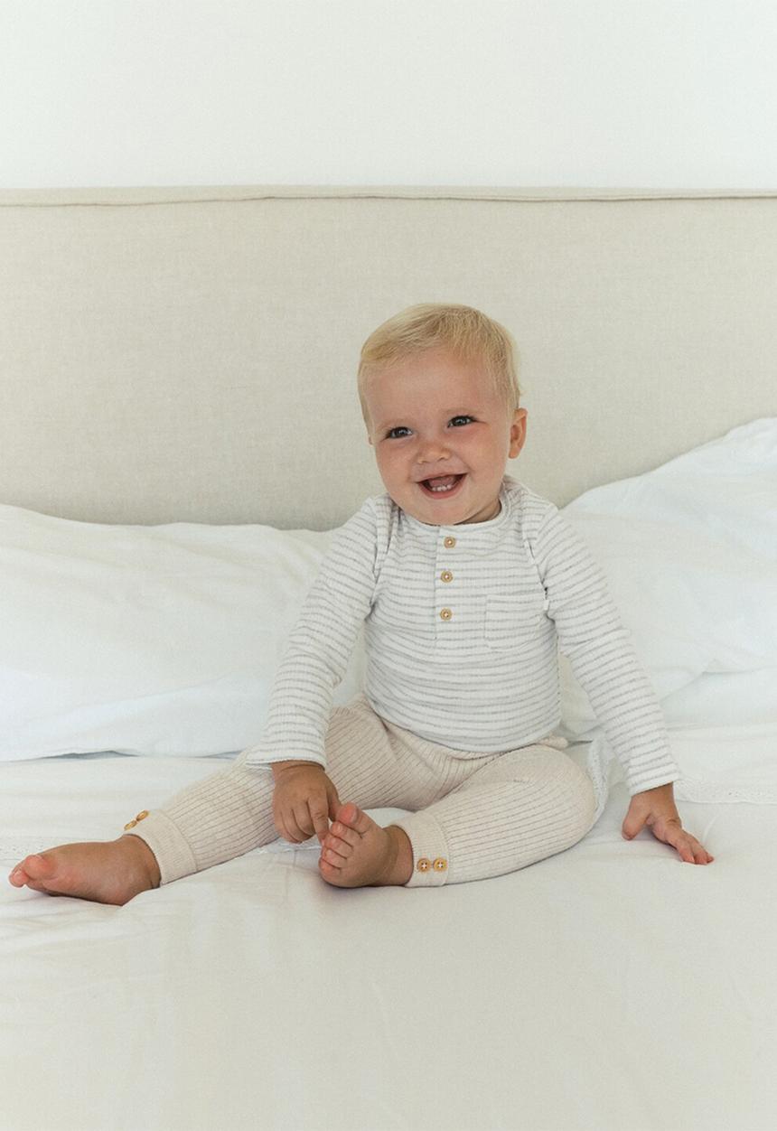 MANGO - Leggings oxford - light/pastel brown