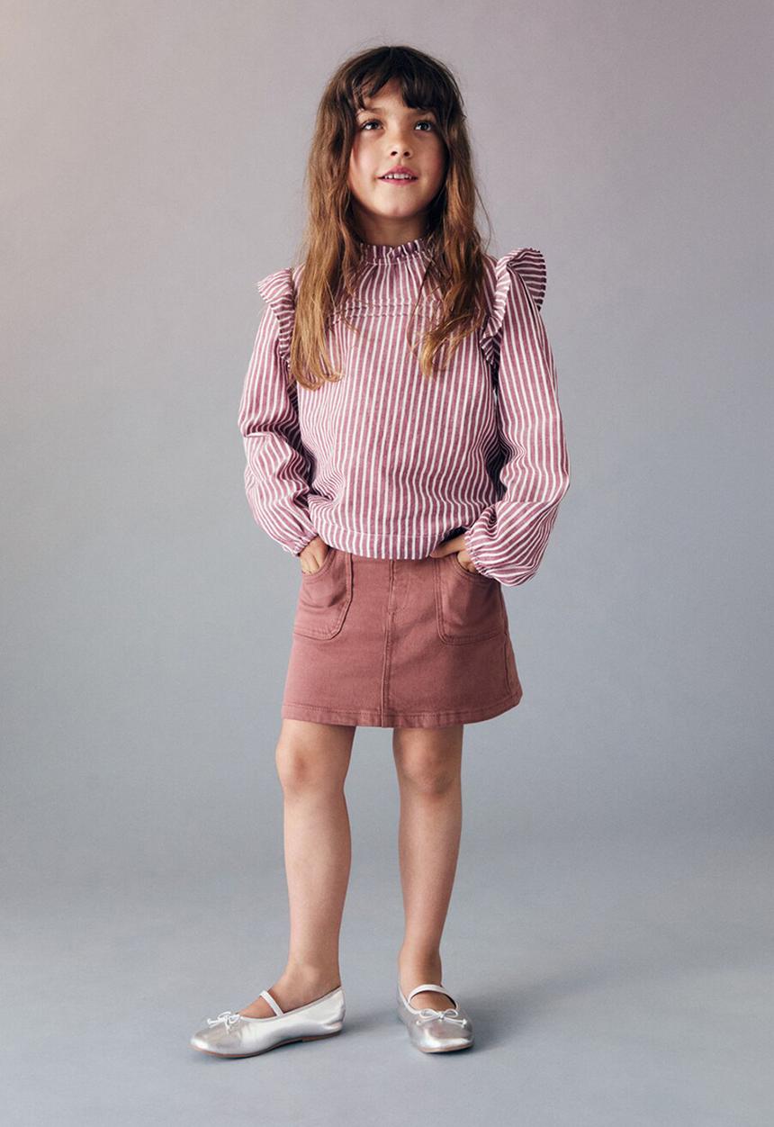 MANGO - Skirt sandy - dark red