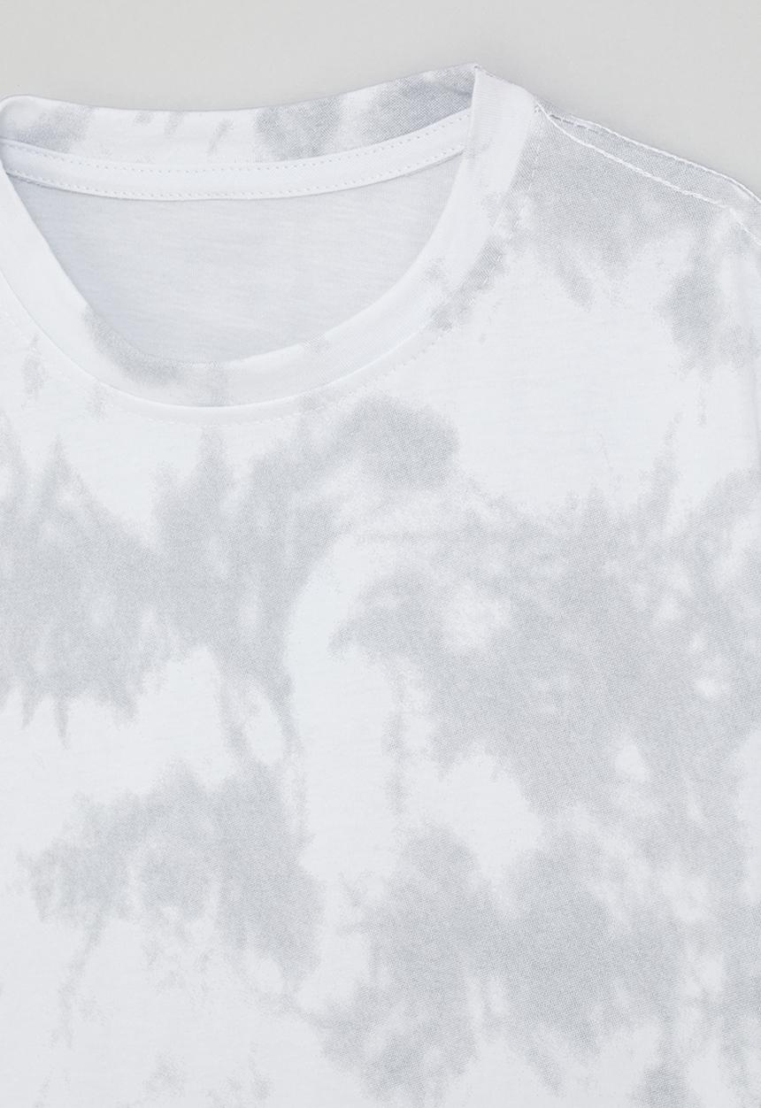 Pop Candy - Tie dye tee - white/ash grey