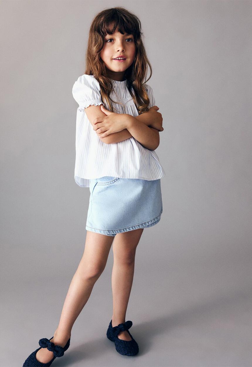 MANGO - Shorts skort - open blue