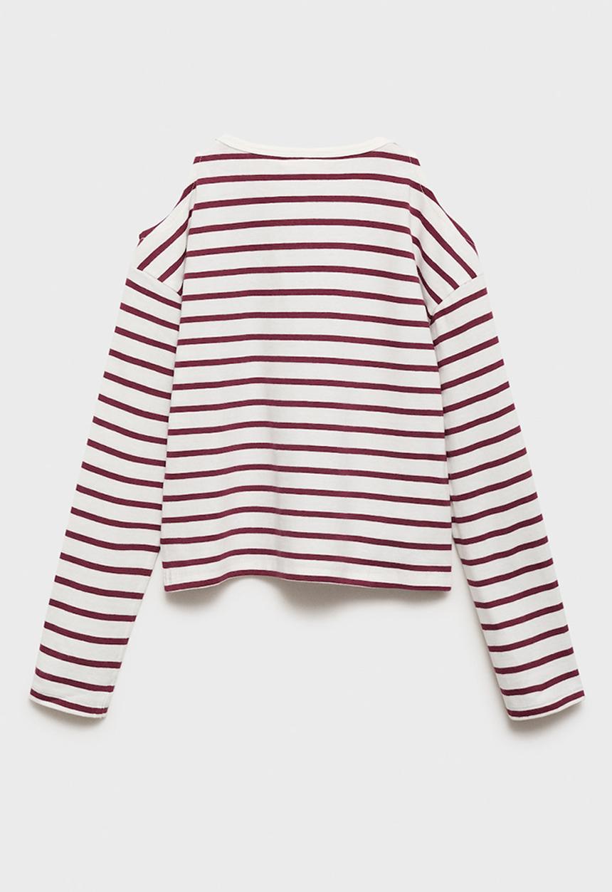 MANGO - T-shirt cutout - dark red