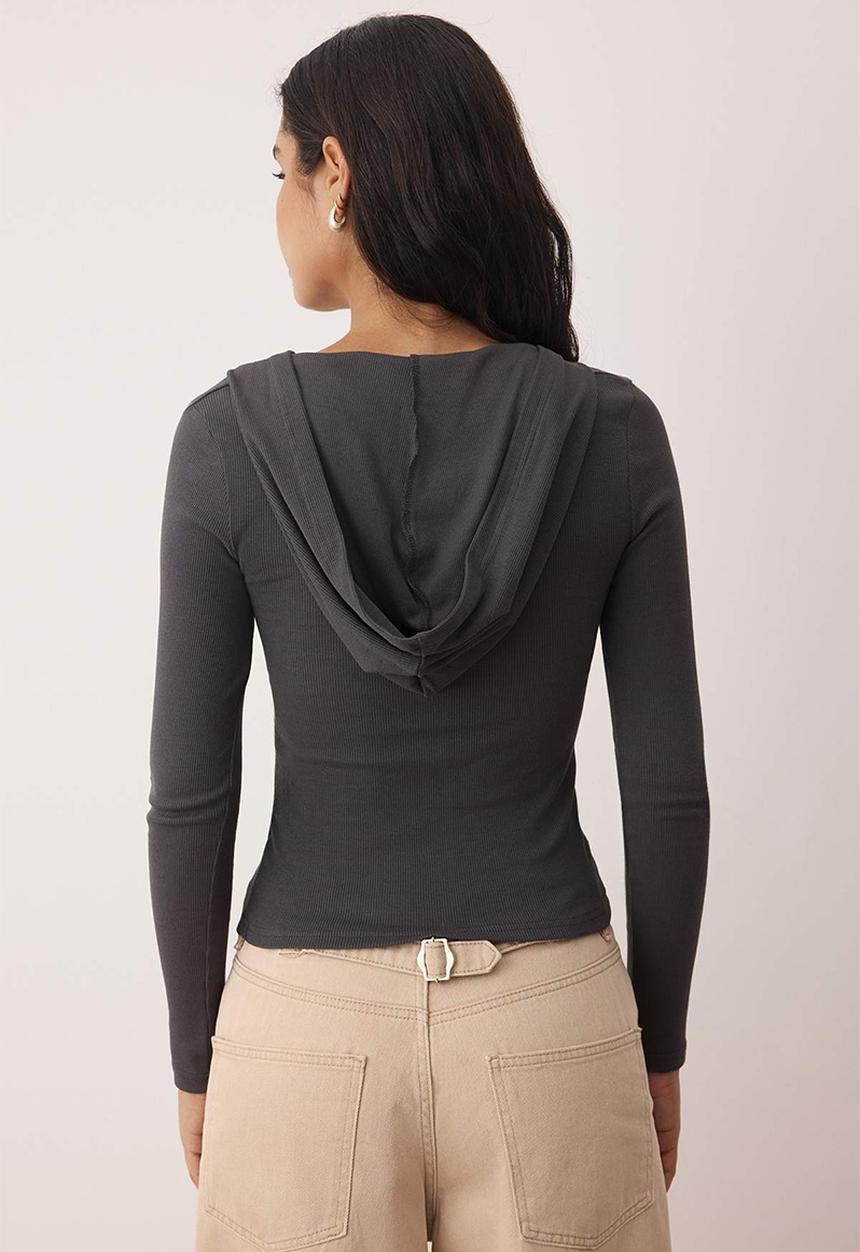 Trendyol - Ribbed Button Fitted/Slim Fit Knitted Blouse - Black