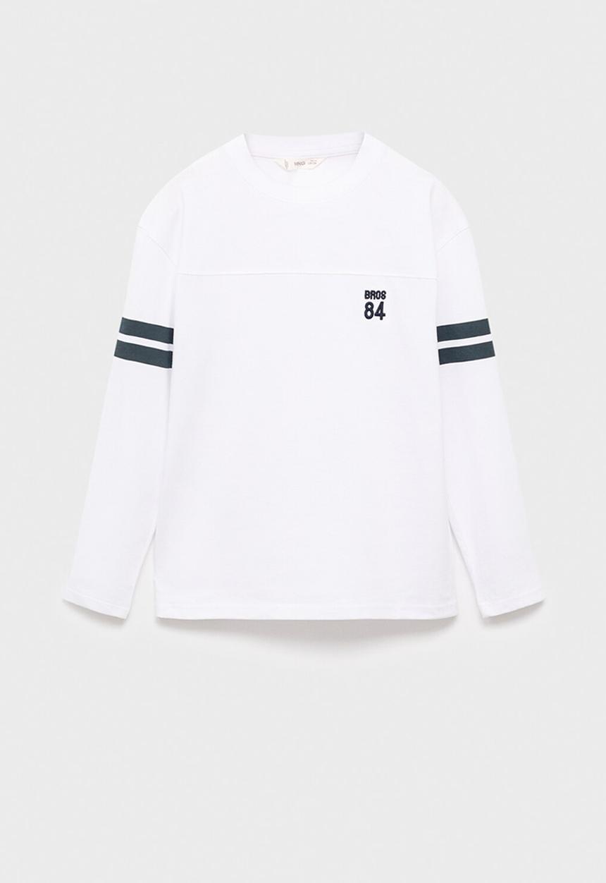 MANGO - T-shirt varsi - white