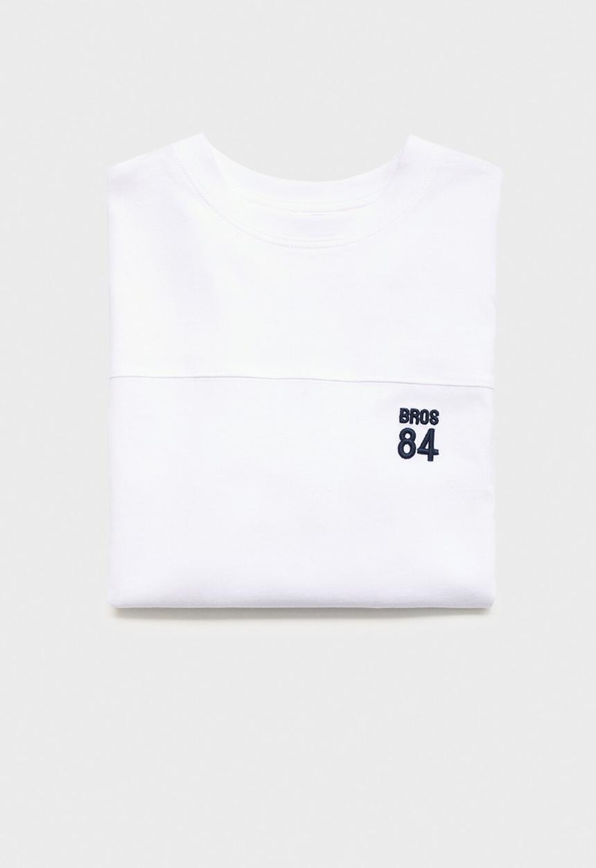 MANGO - T-shirt varsi - white