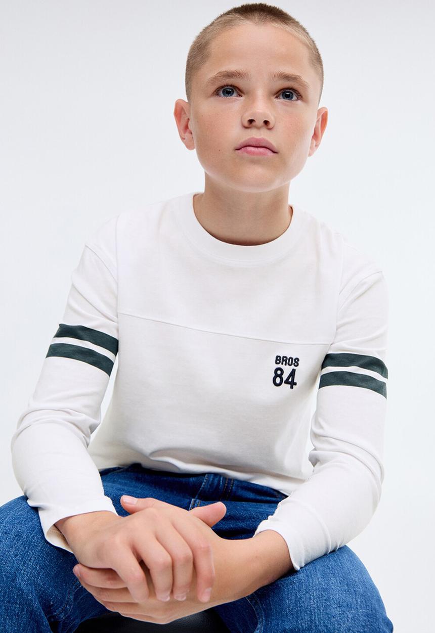 MANGO - T-shirt varsi - white
