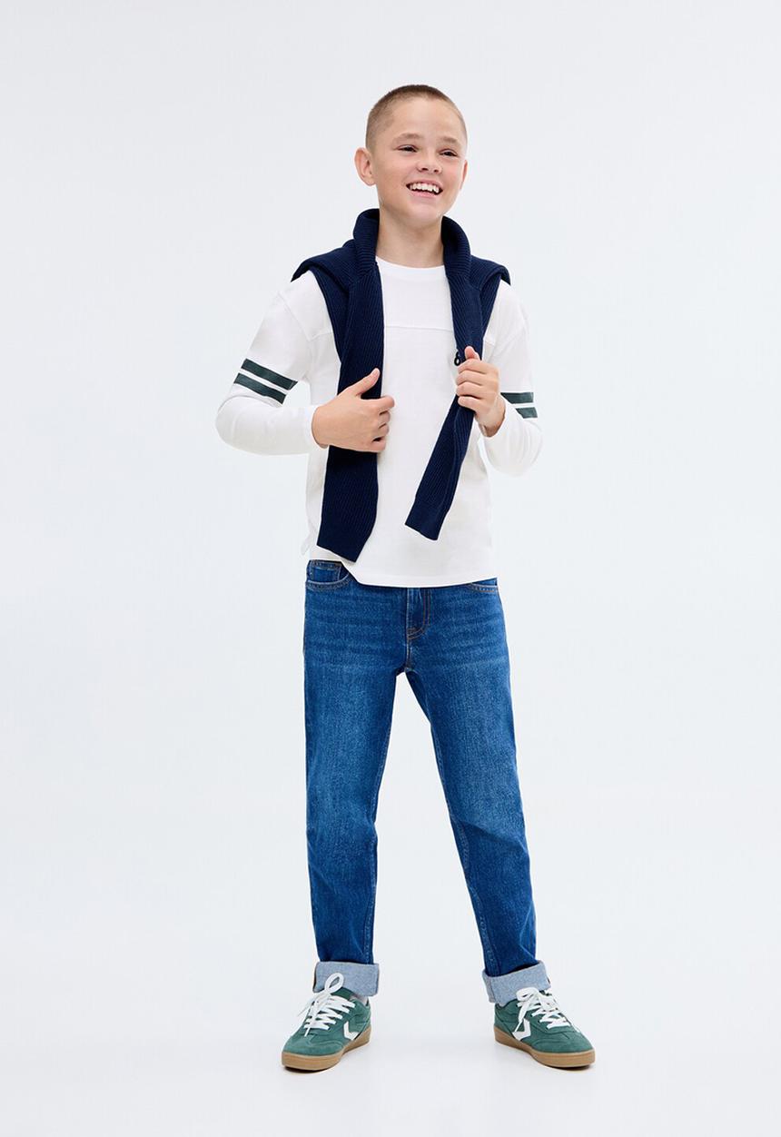 MANGO - T-shirt varsi - white