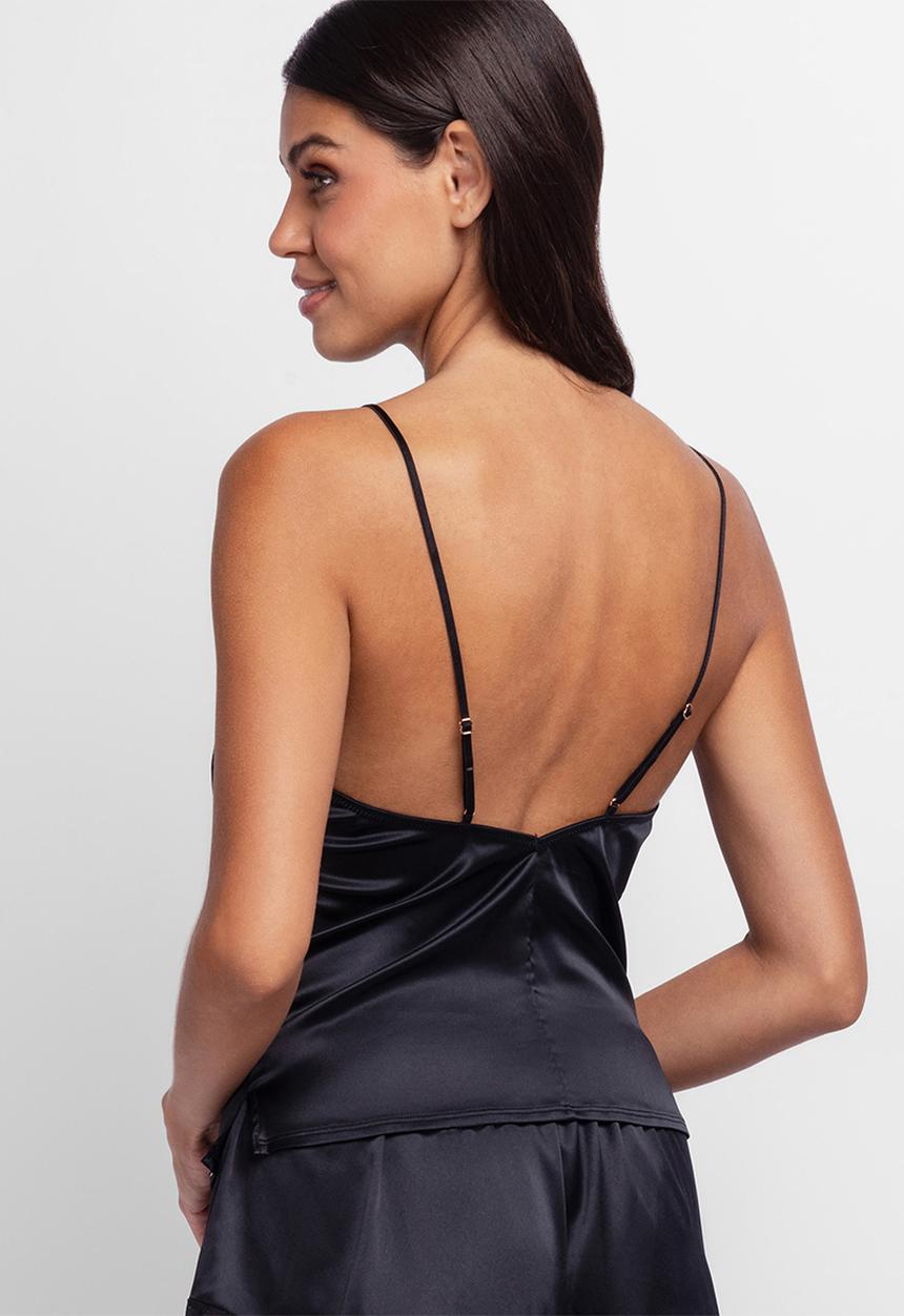 DORINA - Lyra-satin camisole - black