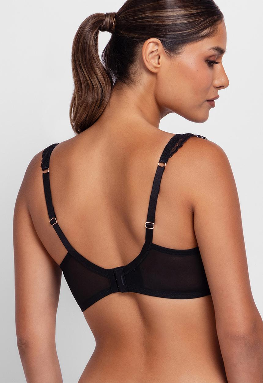 DORINA - Lyra-satin non padded wired bra - black