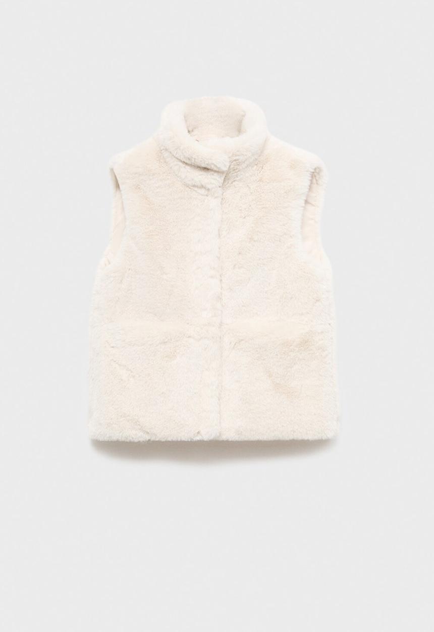 MANGO - Outer vest canela - Light Beige