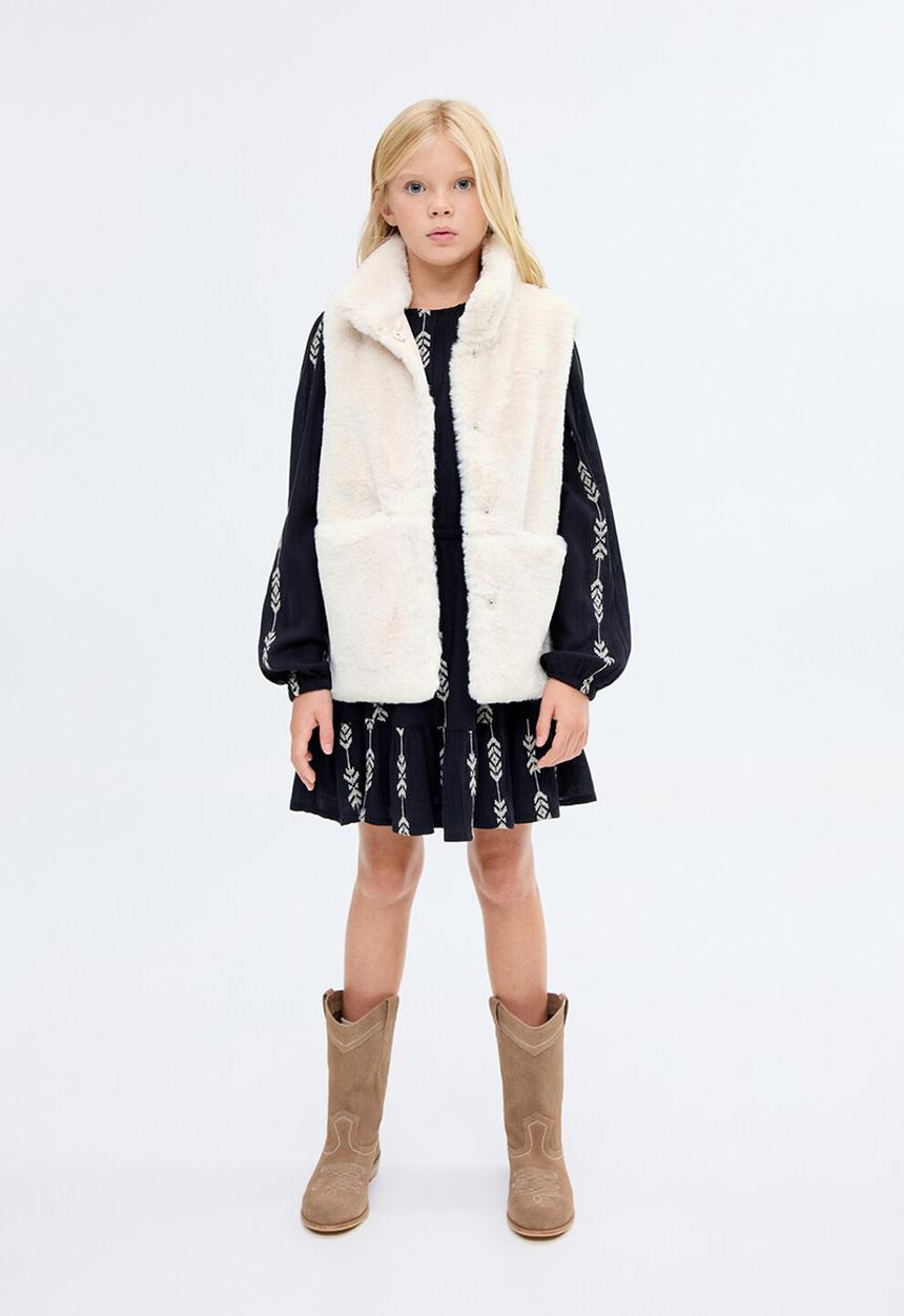 MANGO - Outer vest canela - Light Beige