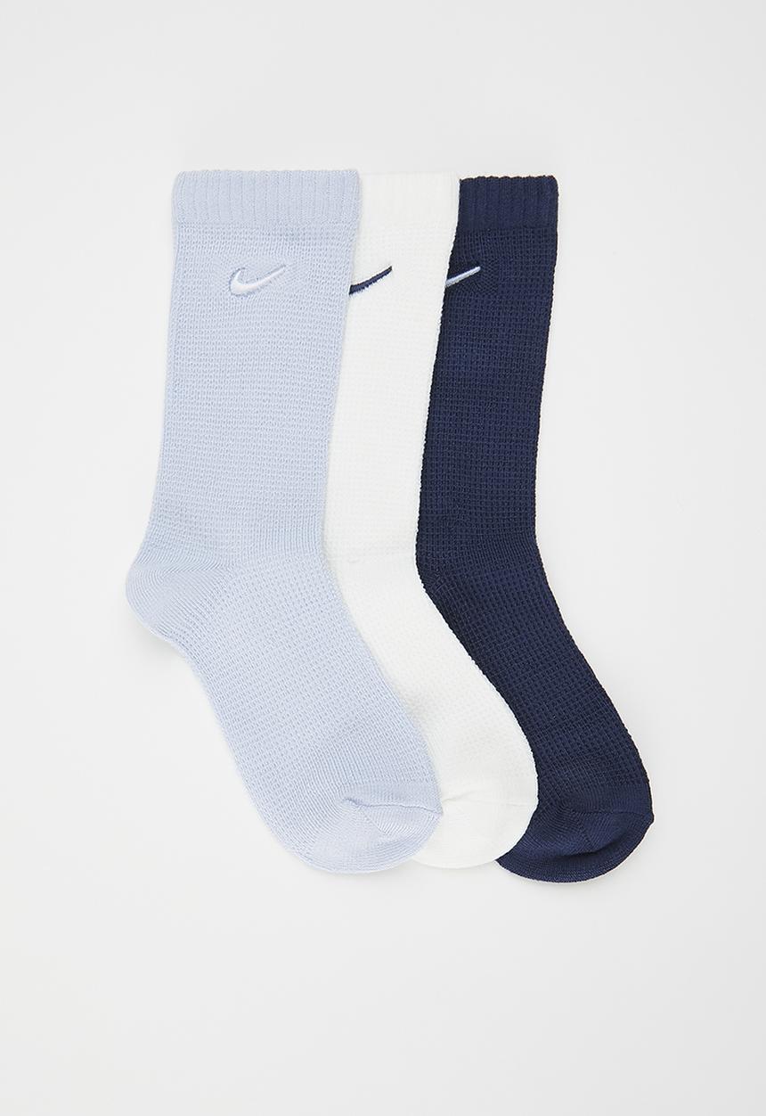 Nike - Nike soft&cozy waffle socks 3-pack - ghost