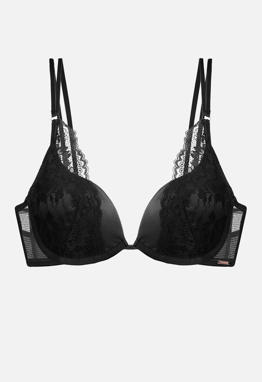 DORINA - Lyra-satin light padded plunge - black