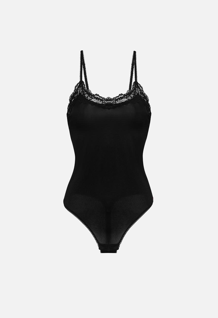 DORINA - Plus origins-shiny micro bodysuit - black