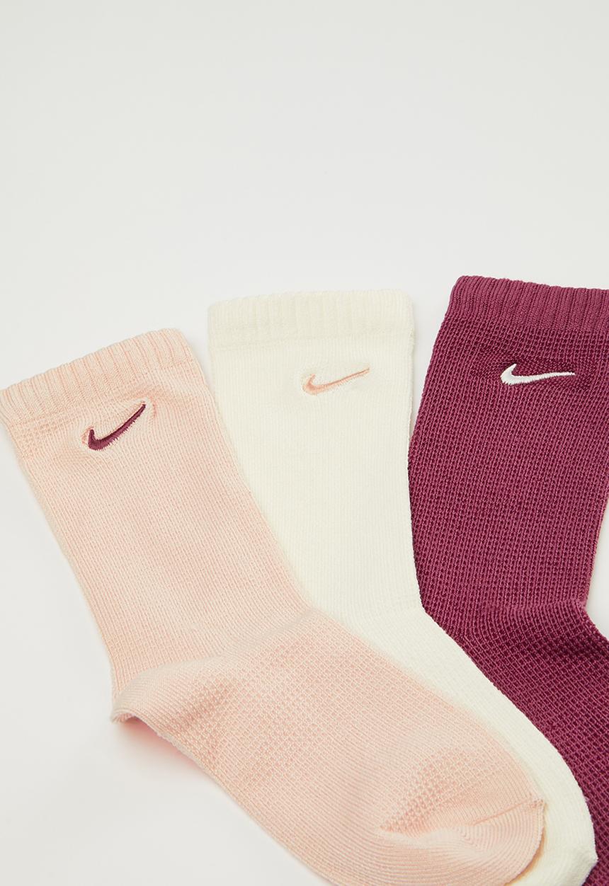 Nike - Nike soft&cozy waffle socks 3-pack - sweet beet