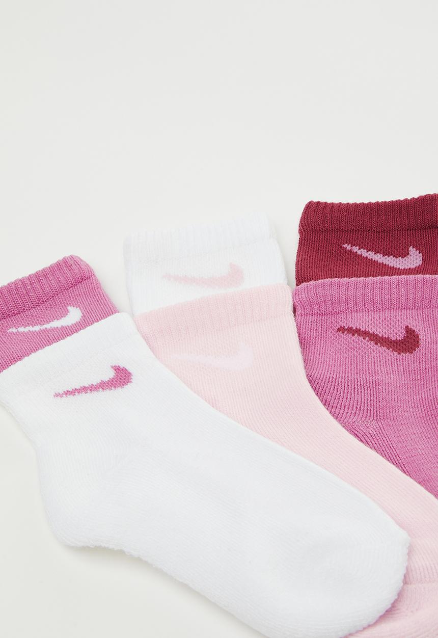 Nike - Nike double welt ankle socks 3-pack - pink foam