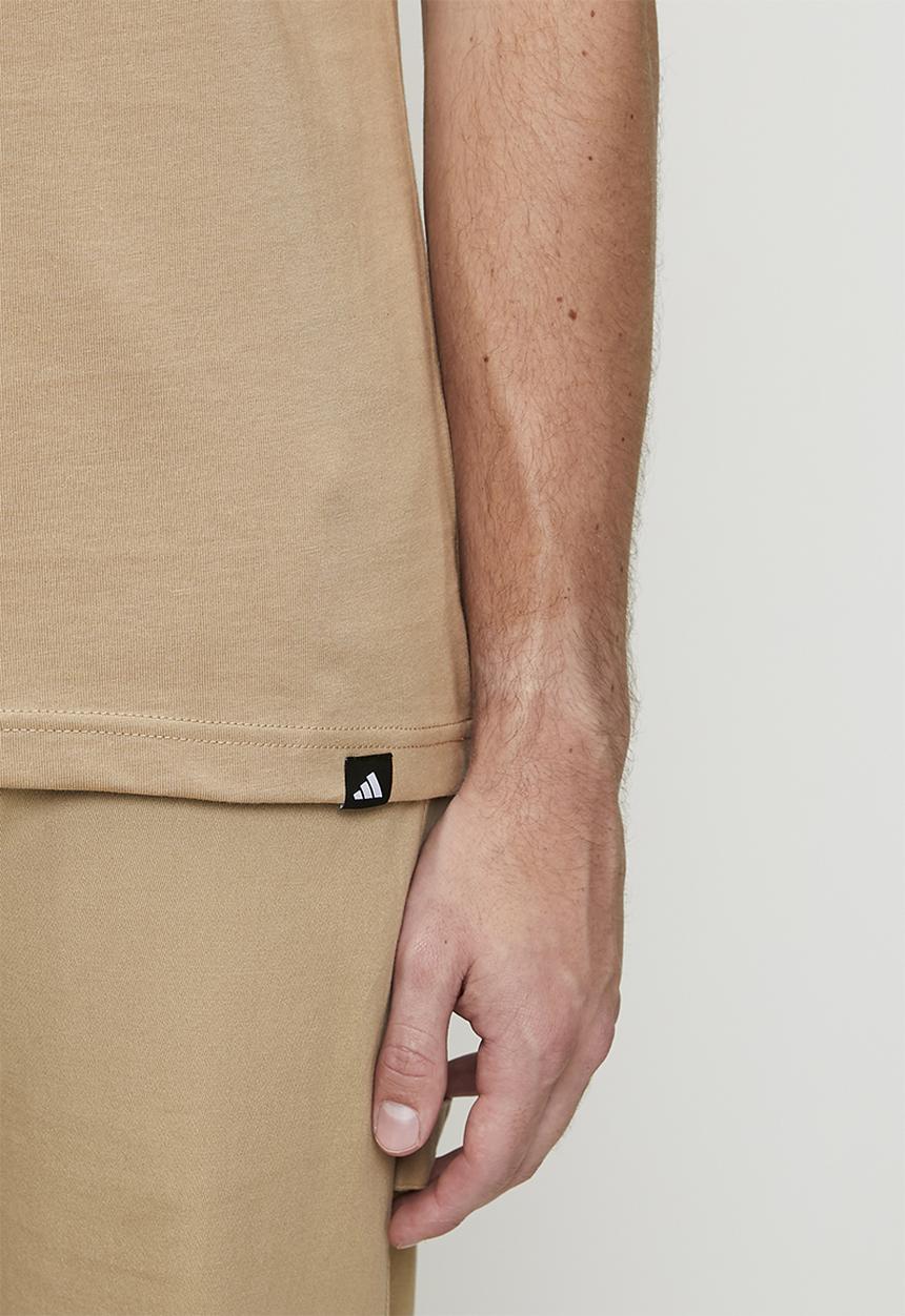 adidas Performance - Cheese Stripes Tee- warm sandstone