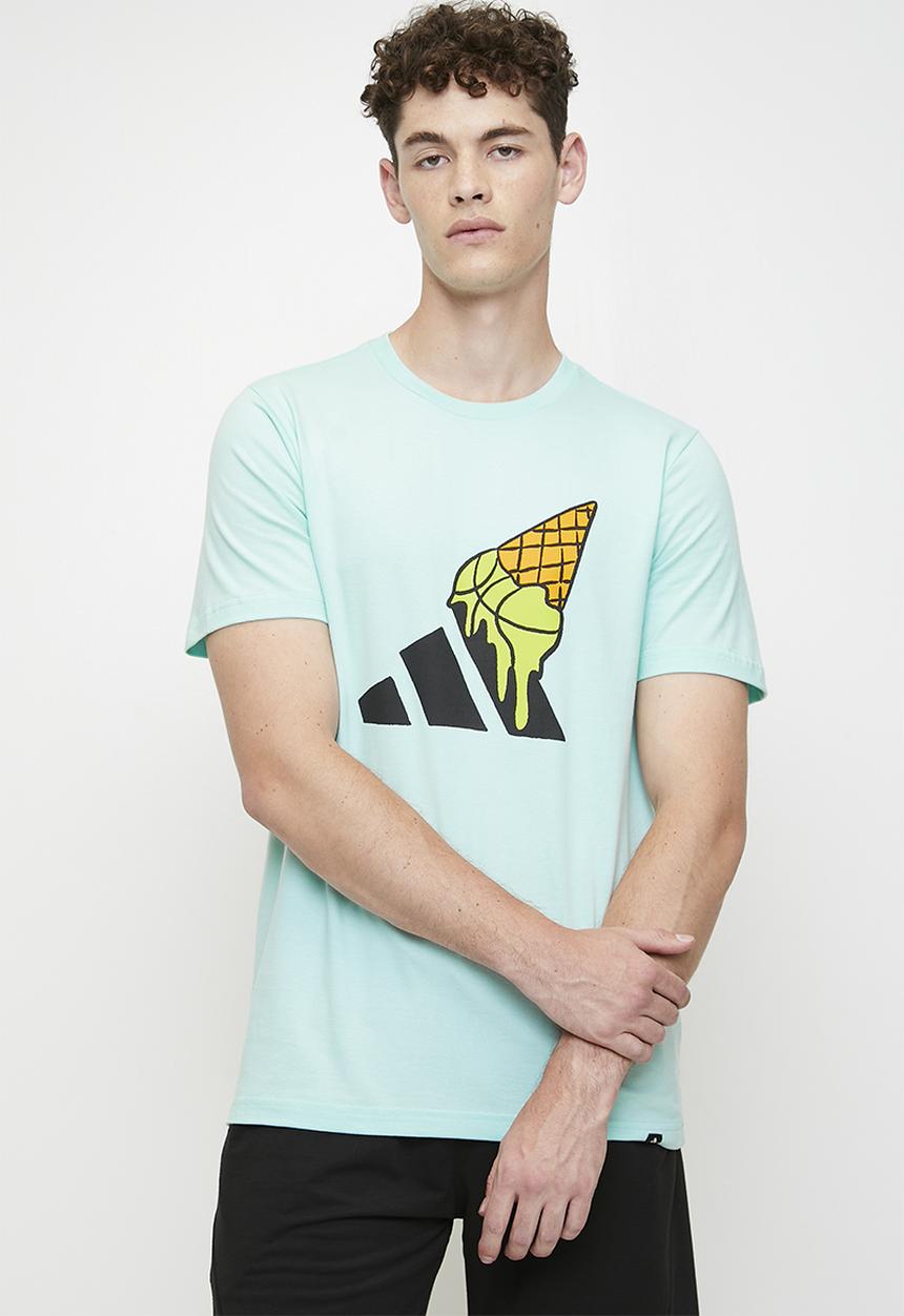 adidas Performance - Ice Cream Hoops Tee - semi flash aqua