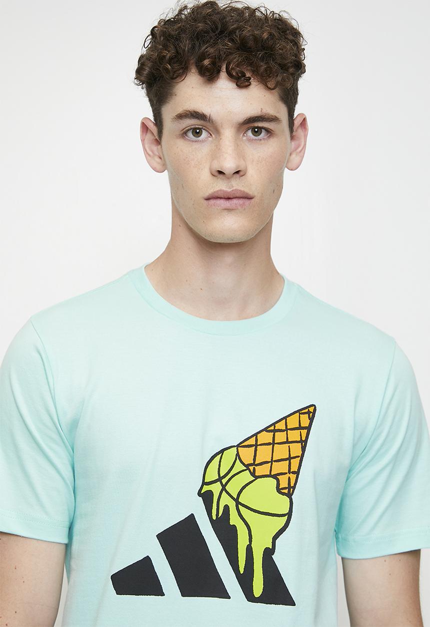 adidas Performance - Ice Cream Hoops Tee - semi flash aqua