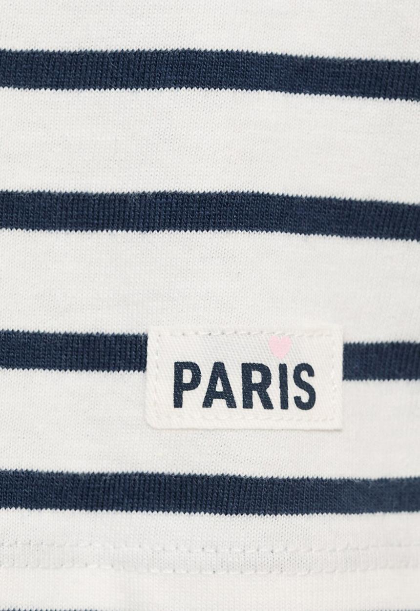 MANGO - T-shirt ritab - navy