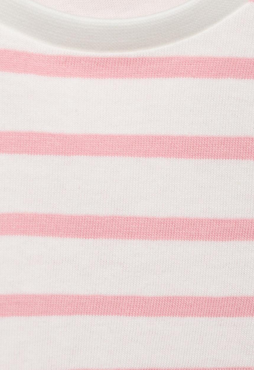 MANGO - T-shirt ritab - pink