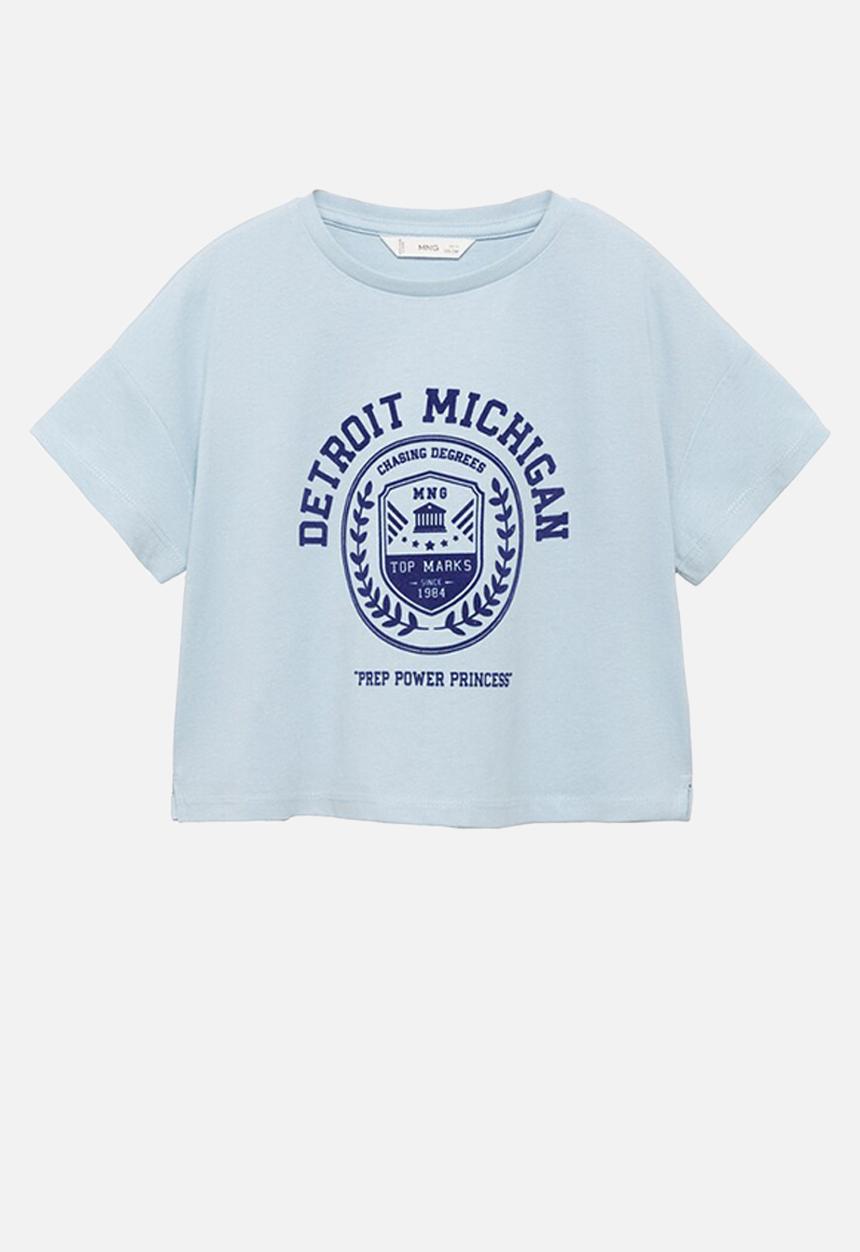 MANGO - T-shirt city - light pastel blue