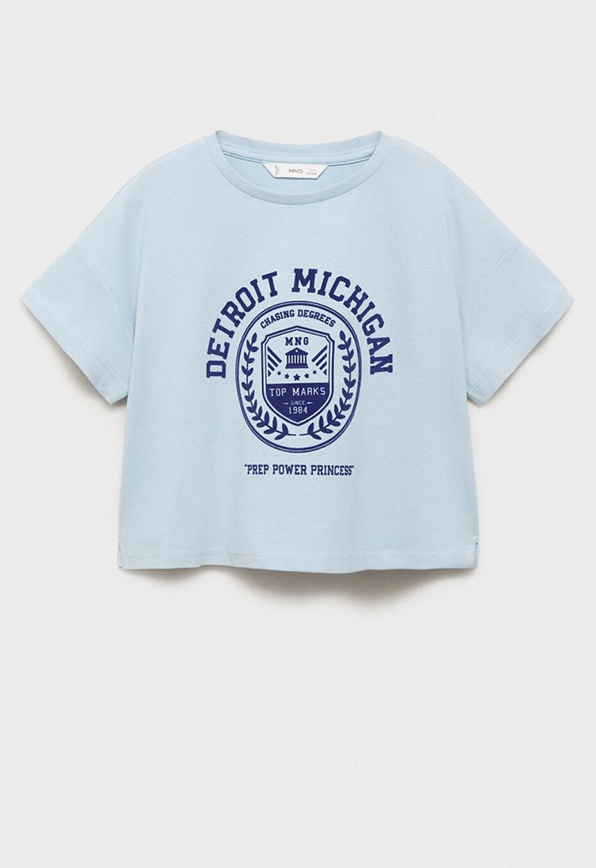 MANGO - T-shirt city - light pastel blue