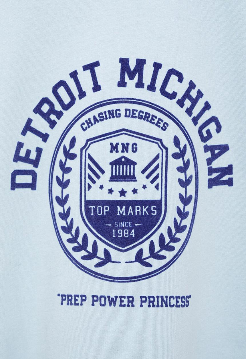 MANGO - T-shirt city - light pastel blue
