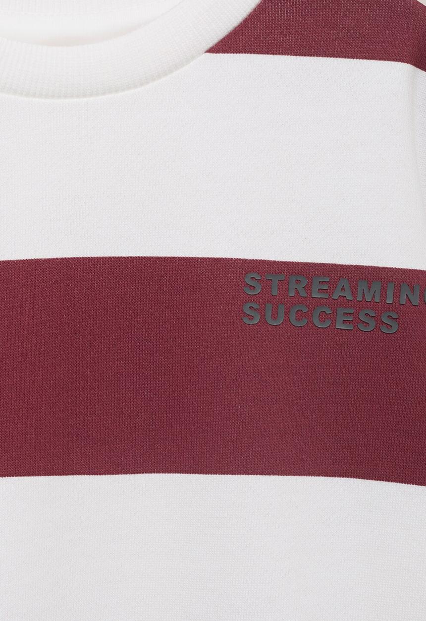 MANGO - Sweatshirt striblo - dark red