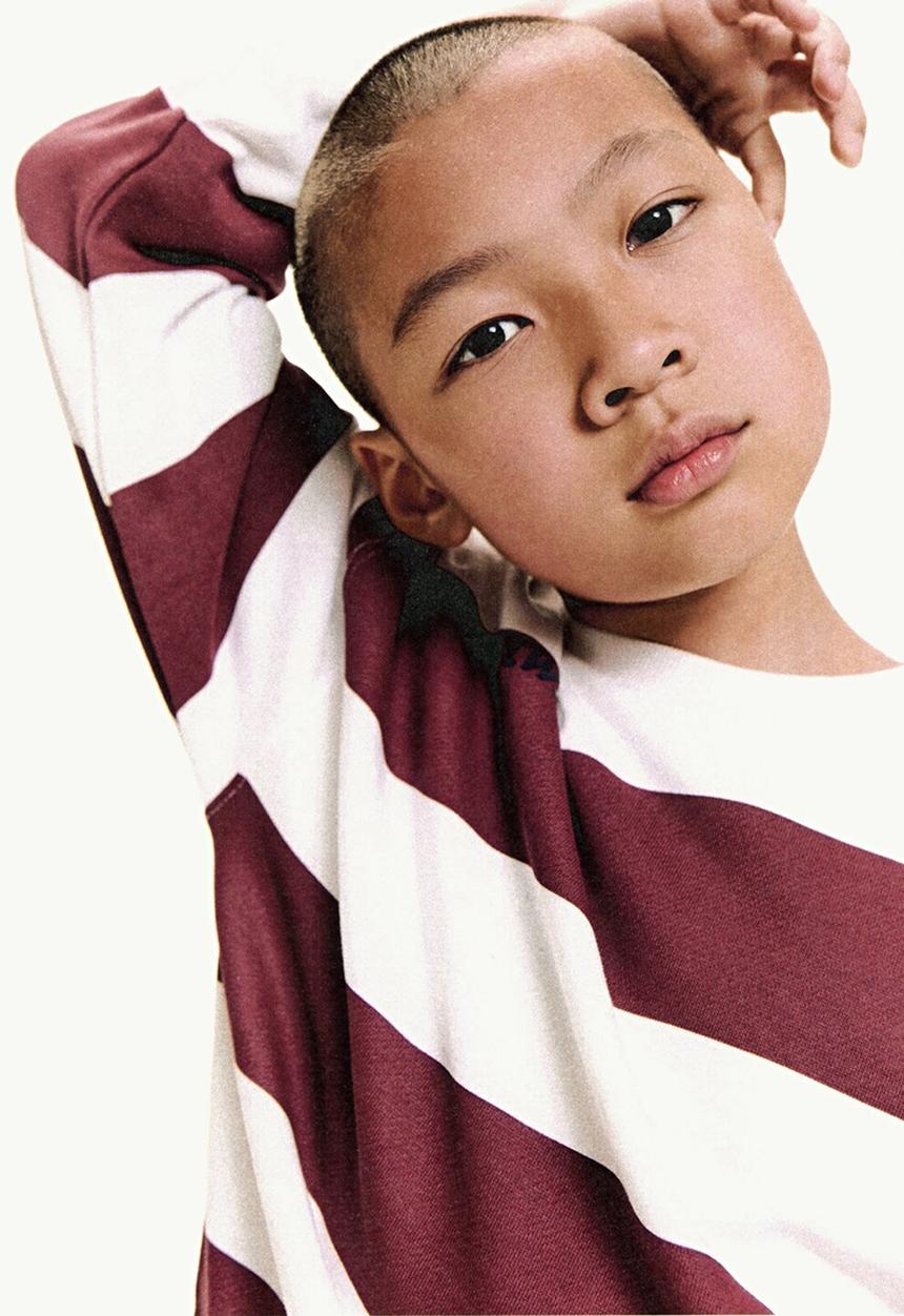 MANGO - Sweatshirt striblo - dark red