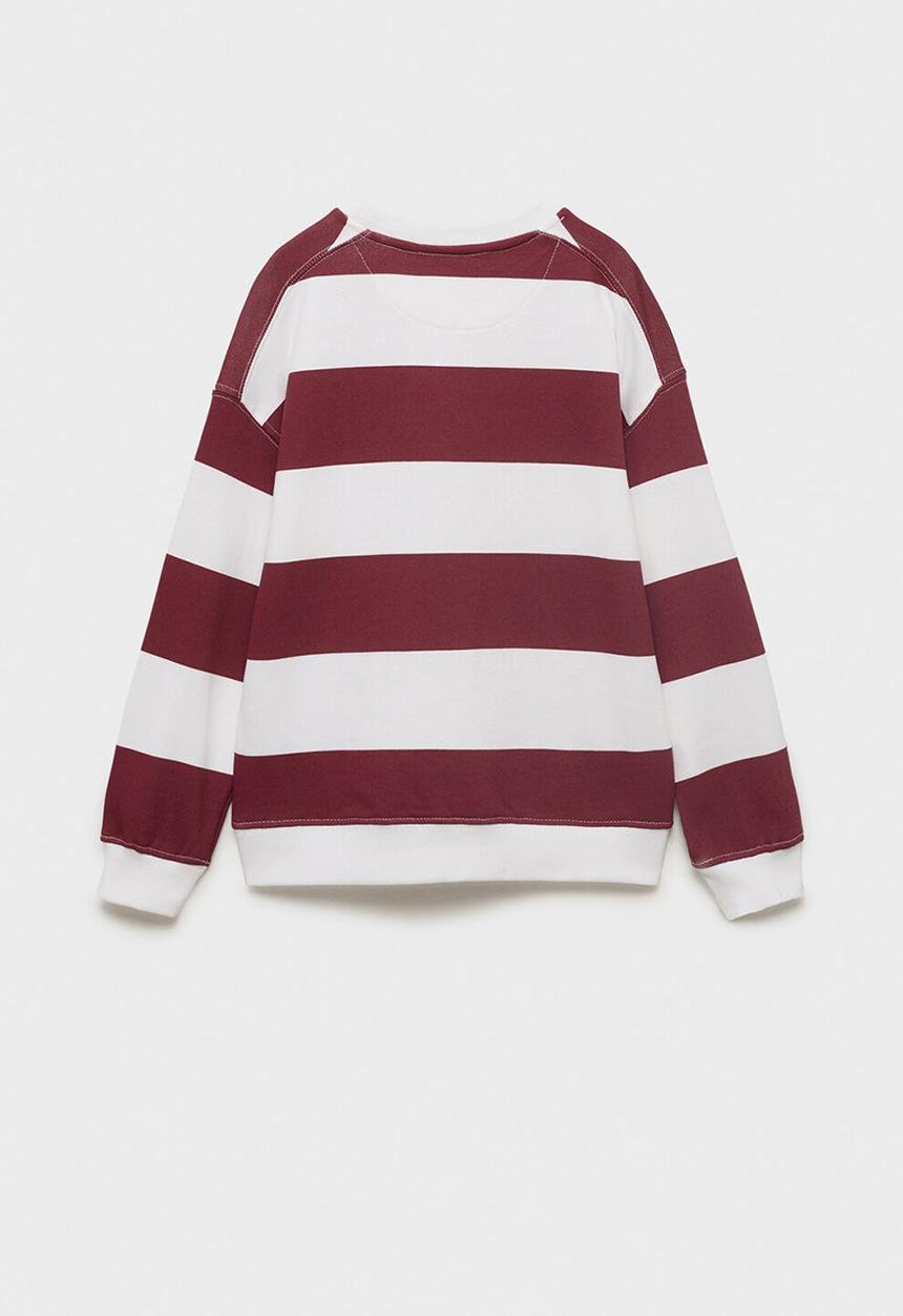MANGO - Sweatshirt striblo - dark red