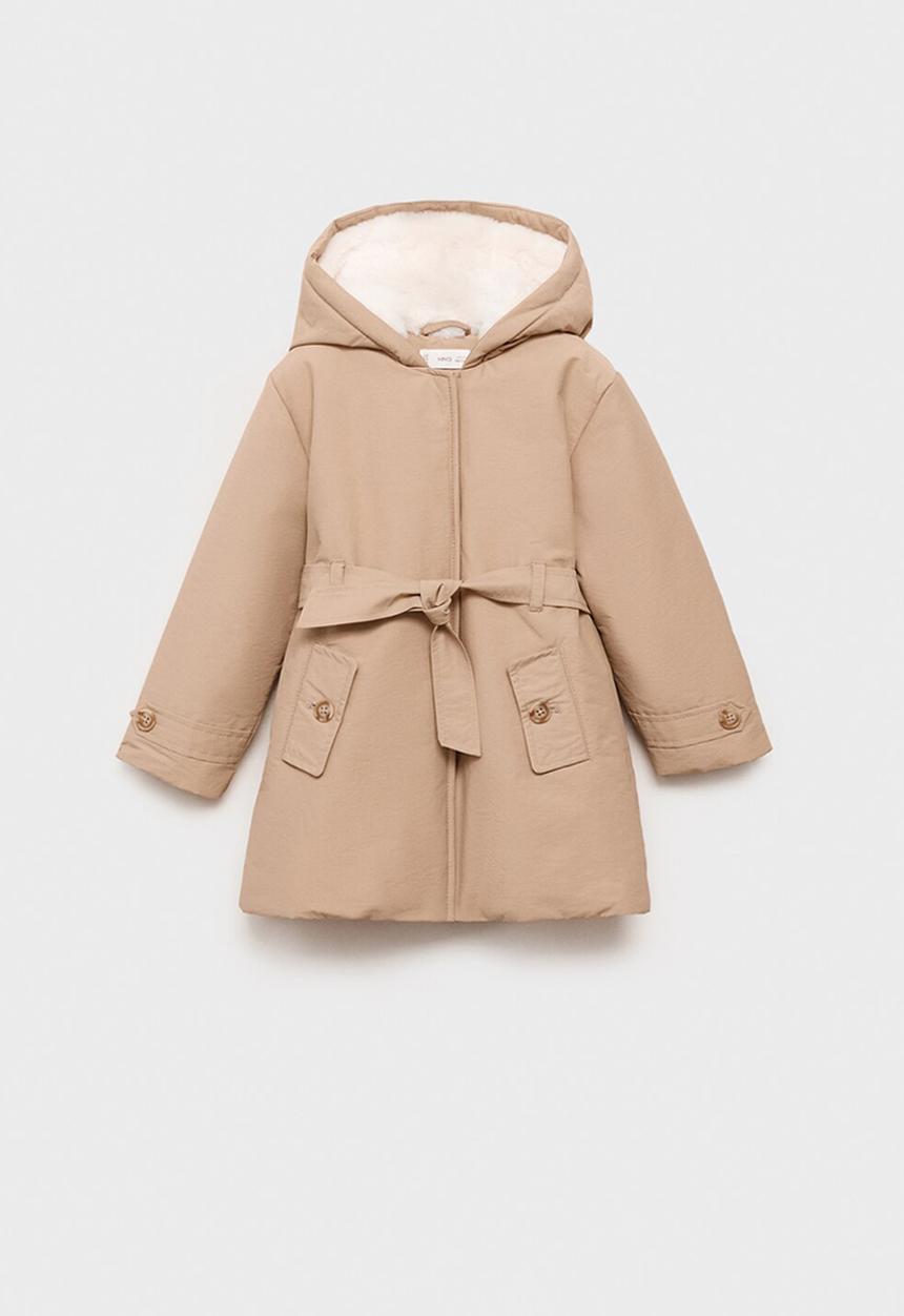 MANGO - Puffer coat dina - light/pastel brown